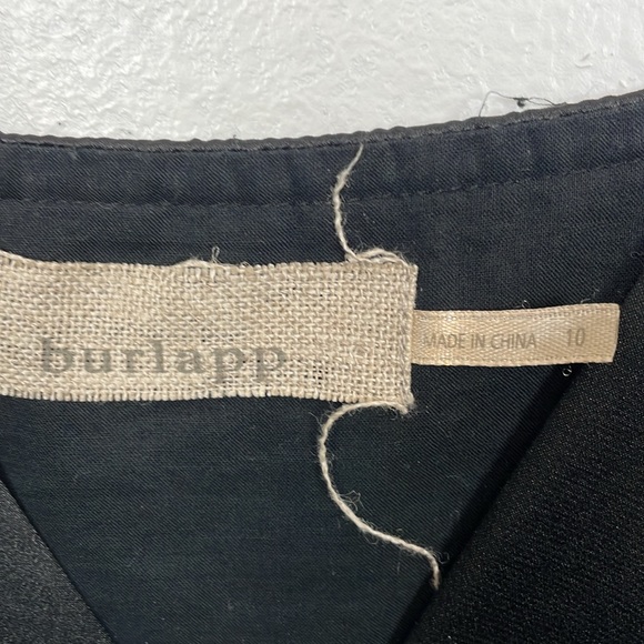 Anthropologie Burlapp Dress Womens 10 Ruffle Front Sleeveless Lined Side Zip - Picture 9 of 9